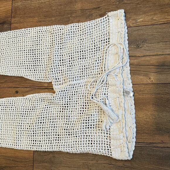 Andi Bagus Bingin Beach Pant cream stacked crochet pants swim coverup Womans S/M - Picture 4 of 11
